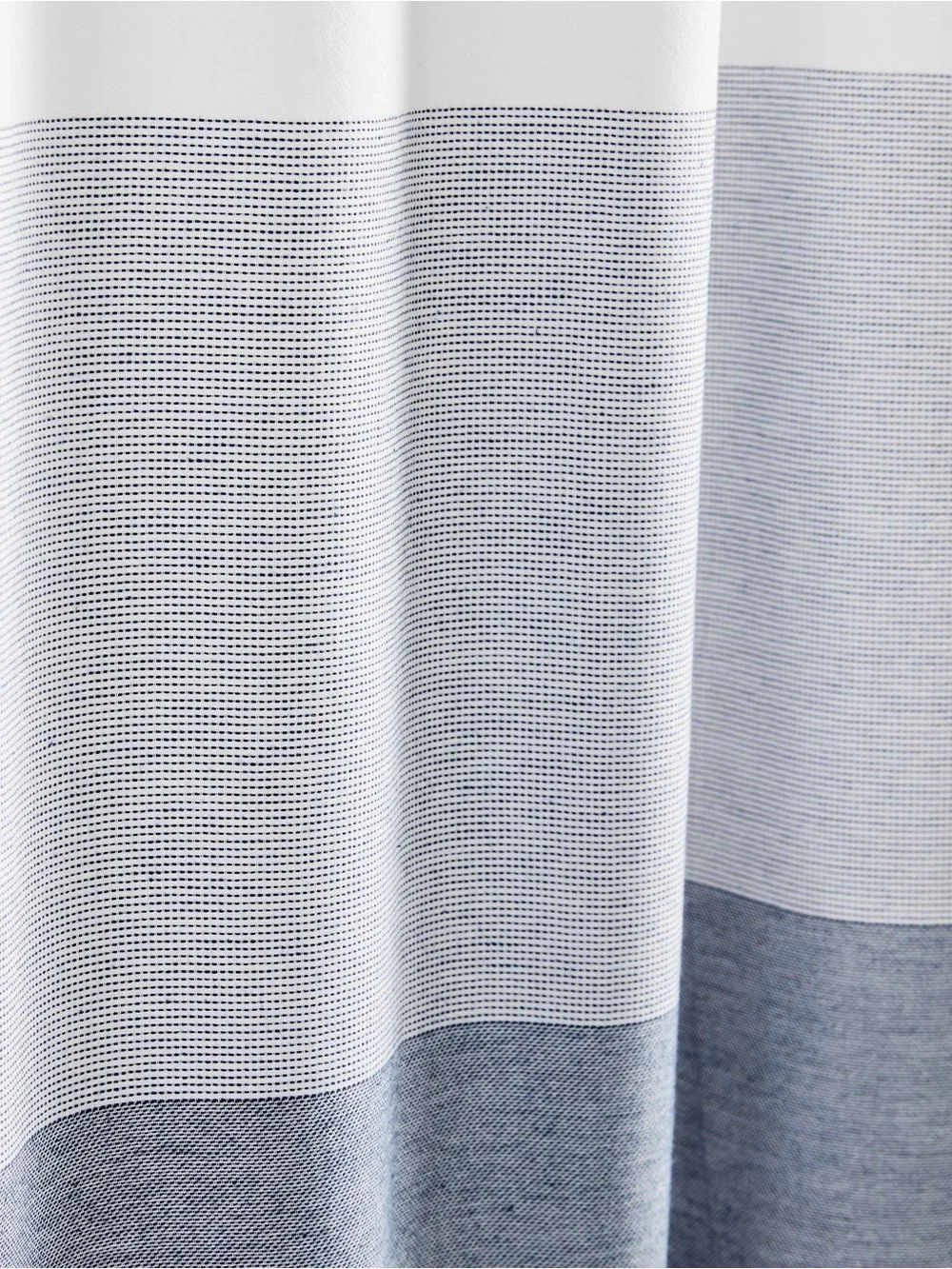 West Elm Dobby Ombre Stripe Shower Curtain - Blue Stripe